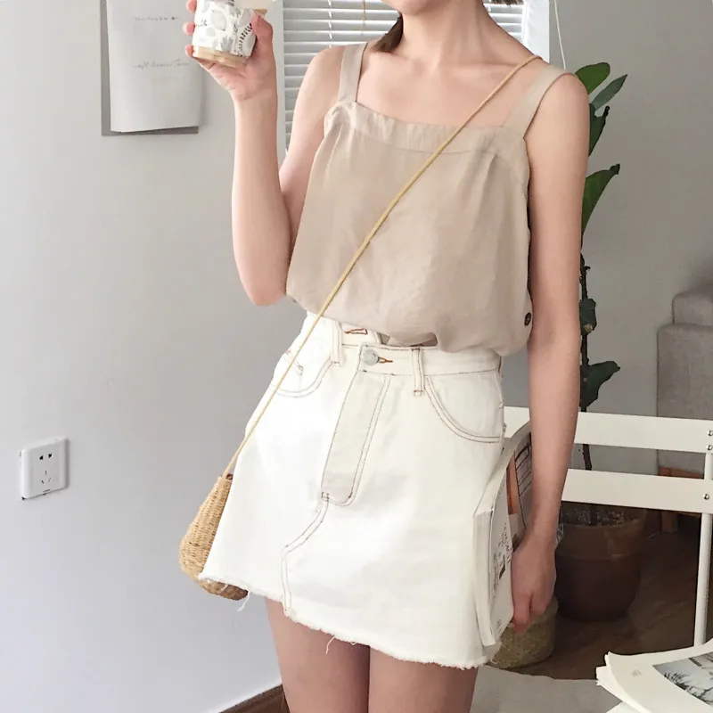 

2019 Summer Woman Crop Top Korean Style Sexy Haut Femme Black Cropped Feminino Streetwear Top Women