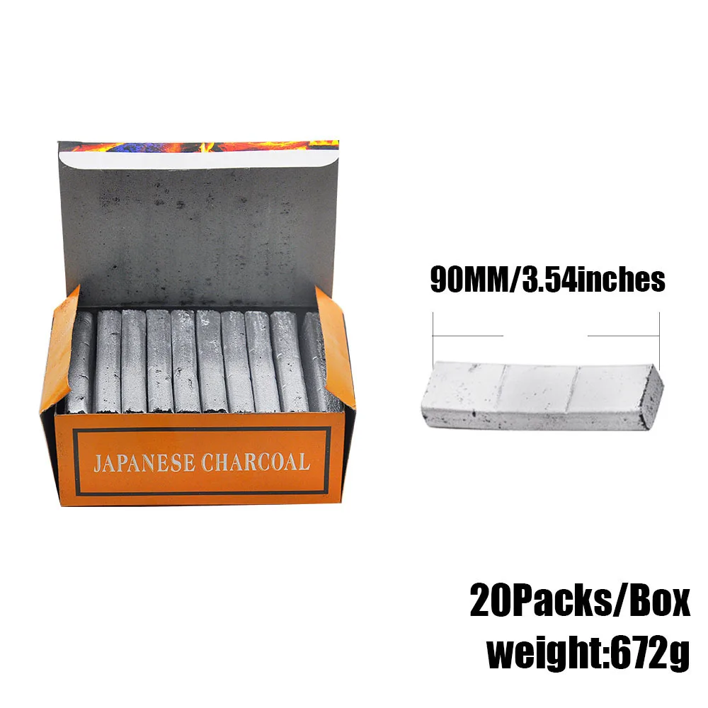 COURNOT японский Charcaol Быстрый светильник для сжигания кальяна Charcoals Coal Touch Silver Chicha Narguile натуральный уголь для труб