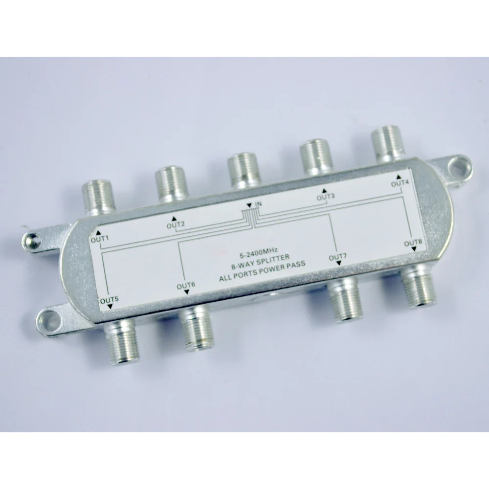 Новая 8-полосная ТВ антенна RF коаксиальный кабель сплиттер для сигнала CATV |