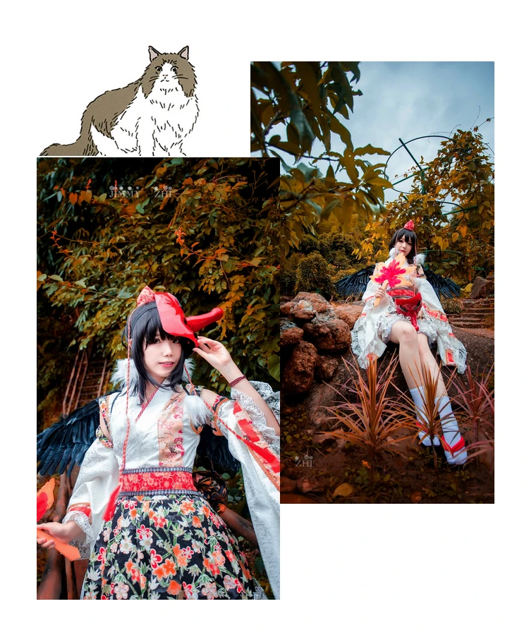 [Индивидуальные] Аниме Touhou Project Syameimaru платье Aya униформа косплей костюм любой