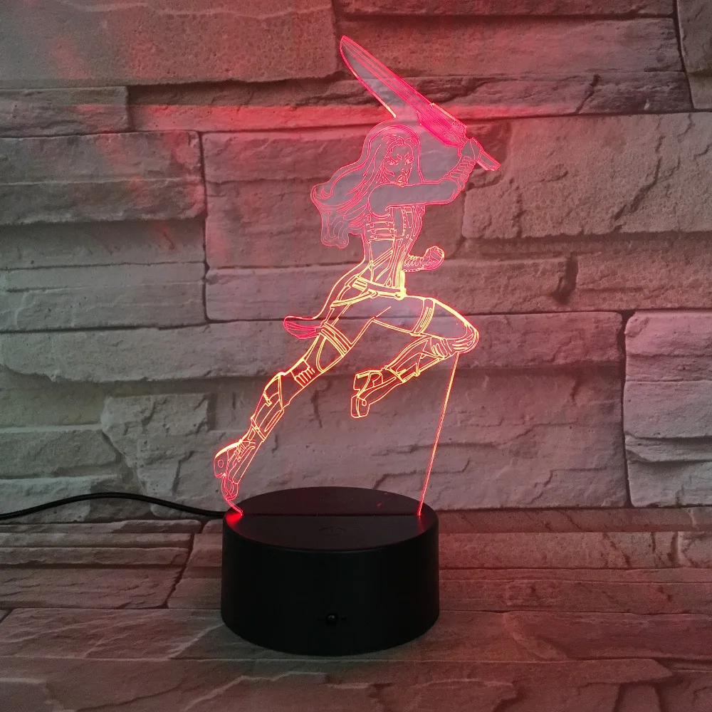Новинка супер женские фигурки героев 3D светодиодное украшение подарок для детей
