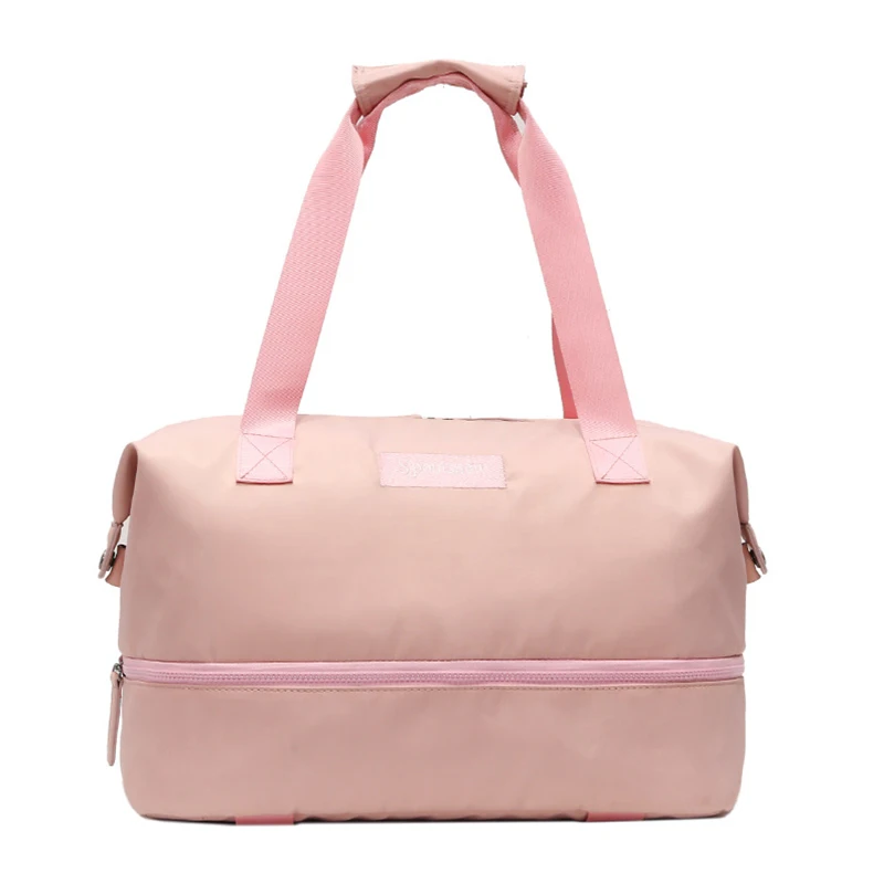 Pink Переносная сумка для багажа, дорожная сумка, нейлоновая сумка для путешествий, сухая влажная женская сумка, переносная мужская сумка-тоут, дорожные сумки для дам XA713WB - Цвет: Pink