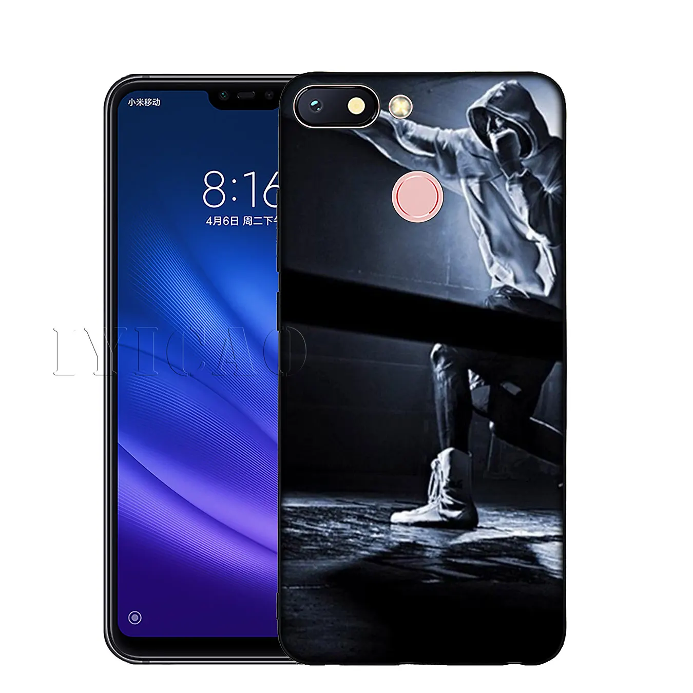 IYICAO Cartoon Boxing Girl Gloves Pattern tpu Soft Phone Case for Xiaomi Mi 10 9 9T CC9 CC9E 8 SE A3 Pro A1 A2 Lite 6 f1 |