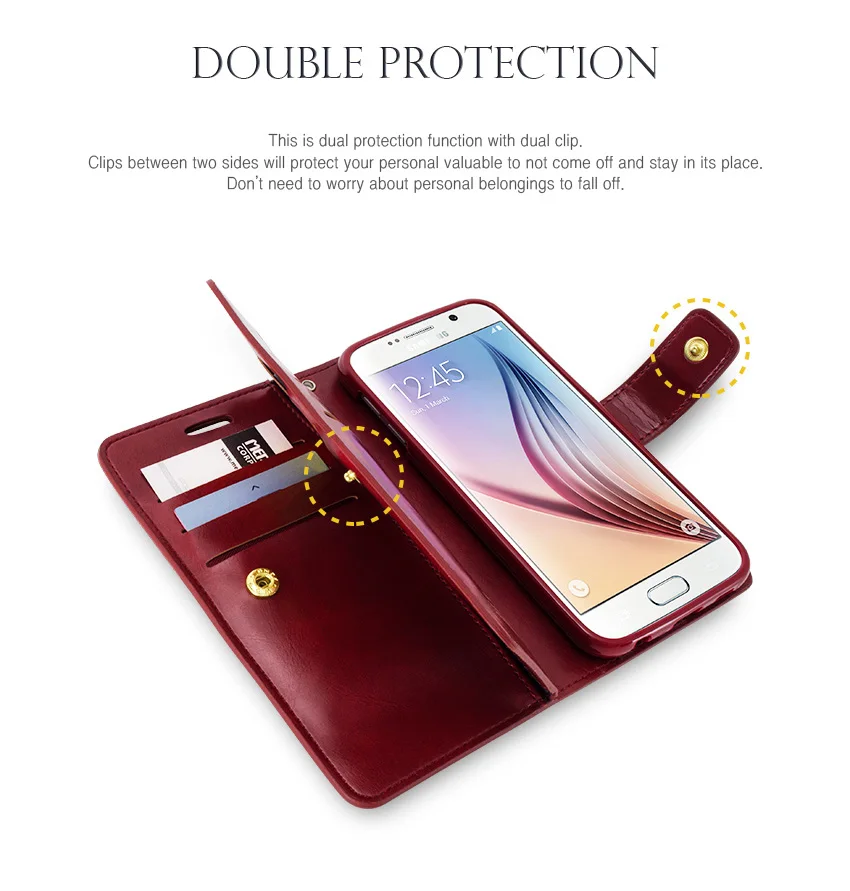 Чехол книжка Mercury Goospery Mansoor Diary с двойным бумажником для Samsung Galaxy S7 Edge S8 S9
