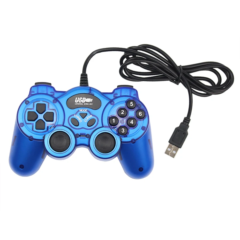 Проводной USB 2.0 контроллер игры Gaming дистанционного Gamepad шок controle джойстик для