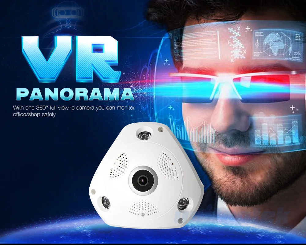 3D VR wifi IP камера панорама Рыбий глаз объектив 360 градусов панорамный вид CCTV камера безопасности беспроводной Смарт Wi-Fi Cam