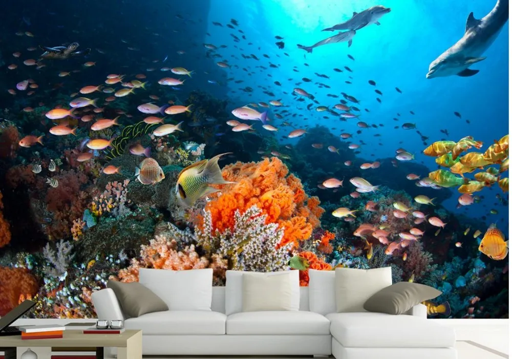 Настенная фотография обои Коралловая морская рыба пользовательские 3d фото