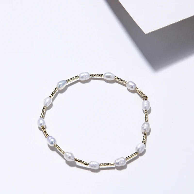 Mchic Fashion Exquisite Freshwater Pearls Bangles Charm Baroque Copper for Women Jewelry Manchette Bracelet Femme 2019 | Украшения и