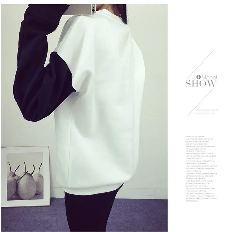 2017 женские свитшоты с капюшоном в духе колледжа Модные пандой повседневные