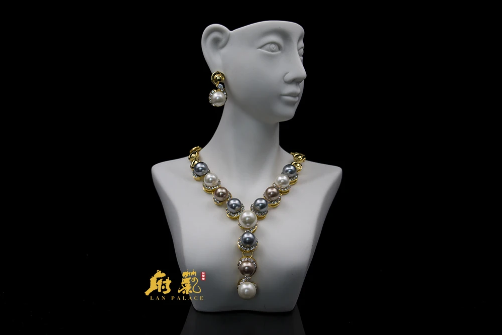 Набор украшений parure bijoux ювелирное изделие золотистого цвета с австрийским
