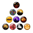 Счастливый Хэллоуин 10 шт смешанный 12 мм16 мм18 мм25 мм круглый фото стекло кабошон демонстрационный плоский задний делая результаты