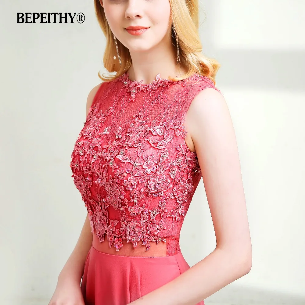 Вечернее платье BEPEITHY длинное вечернее элегантное кружевное с прозрачной спинкой