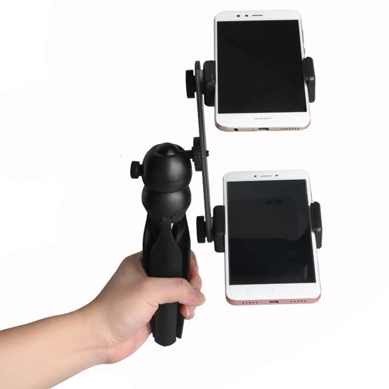 TOP Tripod digital mobile phone dual holder appearance photography bracket lazy | Электроника