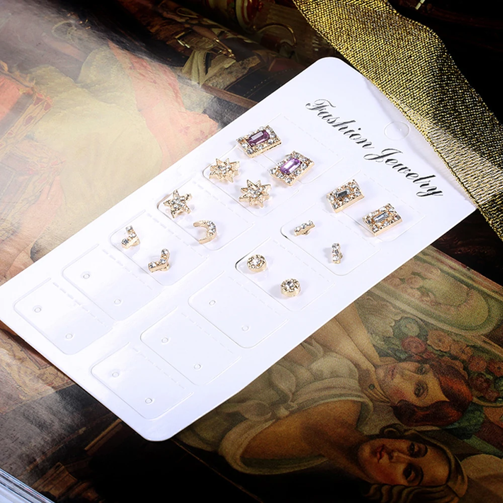 14 шт./компл. Boho МОДА звезд Луны с украшением в виде кристаллов геометрическим