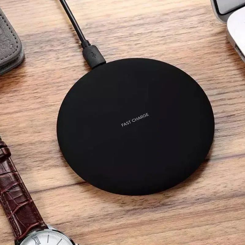 KC-N5 10 Вт QI сертифицированное Беспроводное зарядное устройство круглое быстрое зарядное устройство для iPhone X XR samsung S10 S9 Xiaomi 9 HuaWei P30 Mate20