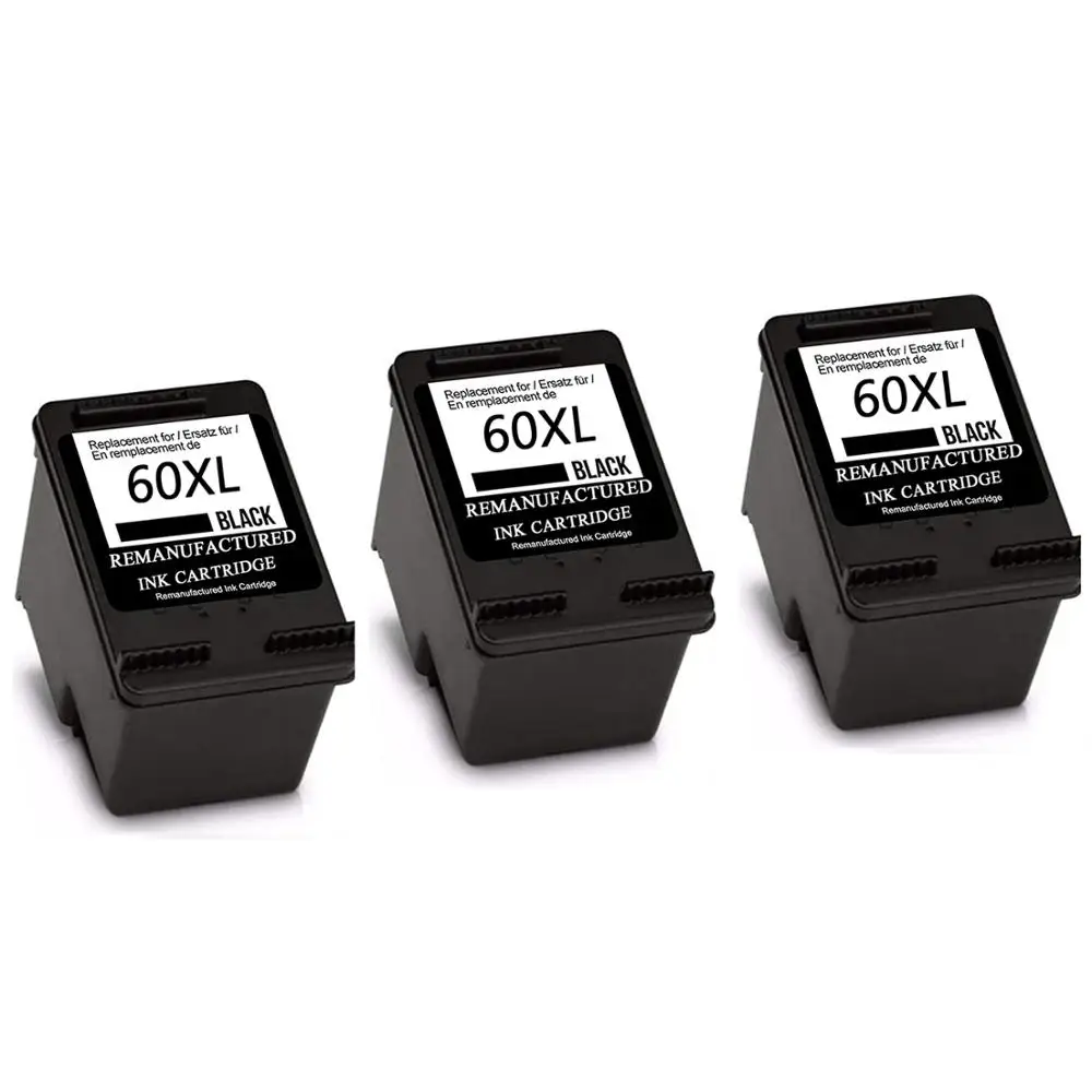 3BK 60XL Refilled Ink Cartridges Replacement for HP 60 XL Deskjet D2530 D2545 F2430 F4224 F4440 F4480 ENVY120 C4650 C4680 | Компьютеры и