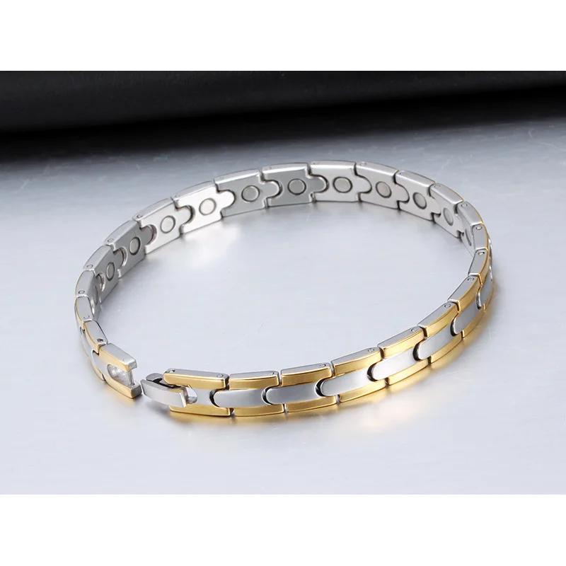 Женские браслеты Vinterly золотого цвета энергетические био магнитные из