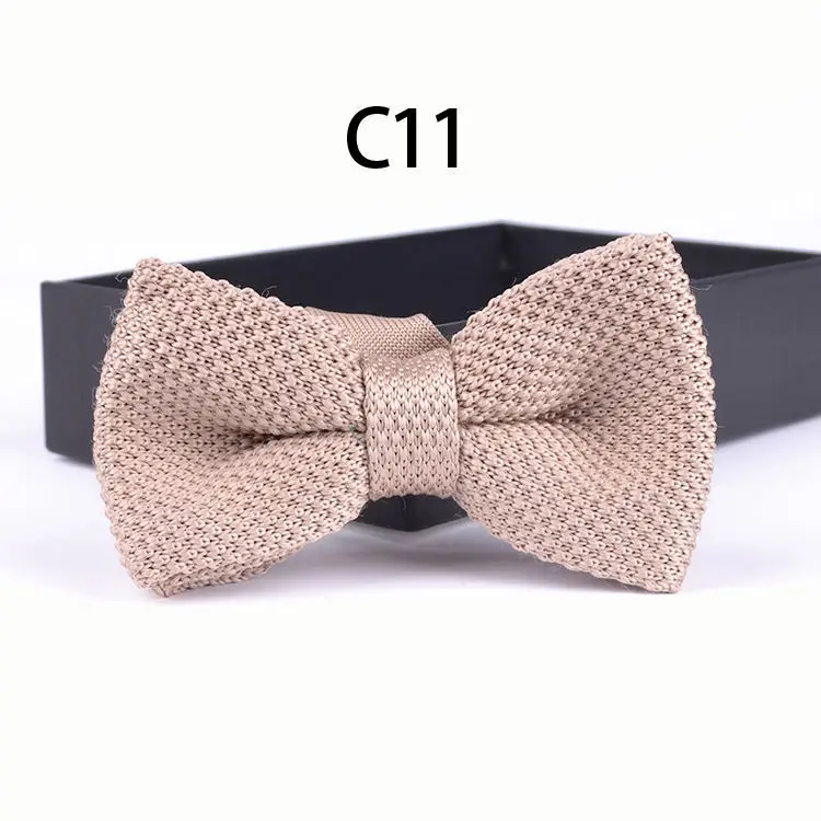 2017 однотонные модные вязаные галстуки бабочки свадебные для жениха регулируемый