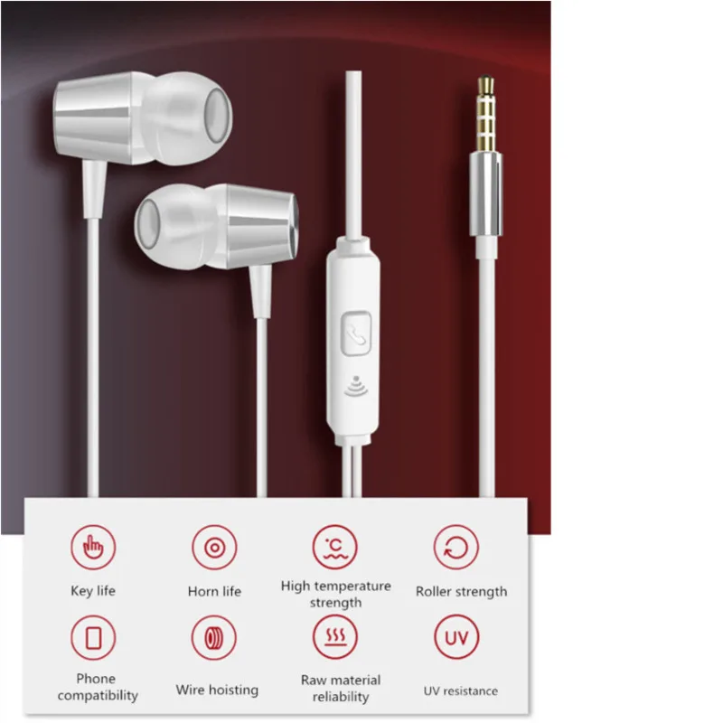 3 5 мм проводные наушники стерео металлическая басовая гарнитура привнесите