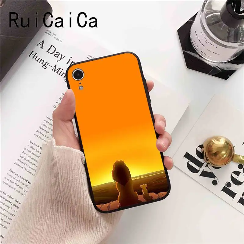 Ruicaica Король Лев лучший чехол Роскошный уникальный дизайн PhoneCase для iPhone 8 7 6 6S 6Plus X XS