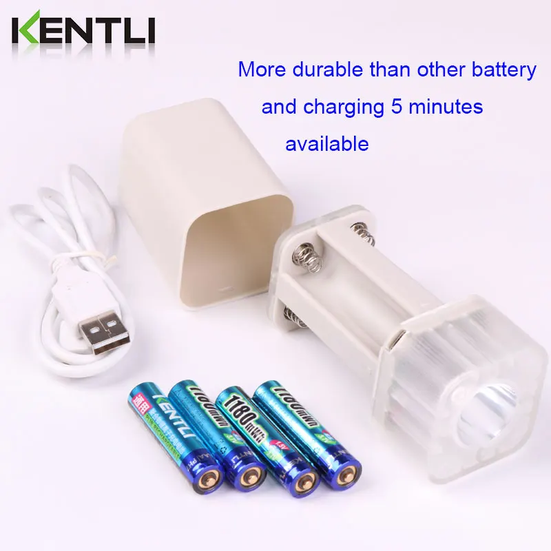KENTLI 1,5 v 1180mWh AAA перезаряжаемая полимерная литиевая батарея+ 4 слота aa aaa литиевая батарея зарядное устройство с фонариком