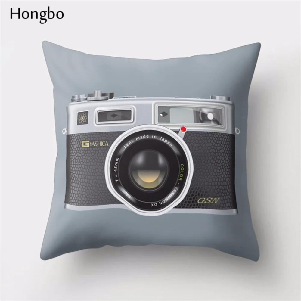 Hongbo 1 шт., винтажная Подушка камера, Ретро стиль, домашний декор, декоративная подушка, чехол, диванные подушки, чехлы