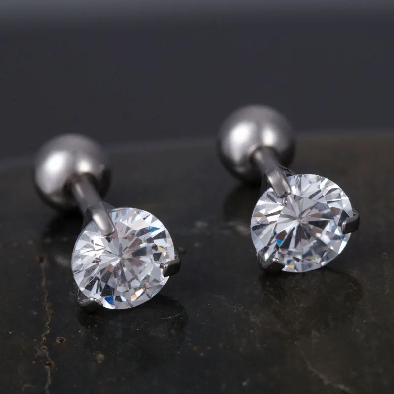 Nextvance AAA Cubic Zirconia Stud Earrings Tiny Round Piercing for Girlfriend Gift Boucle D'oreille | Украшения и аксессуары