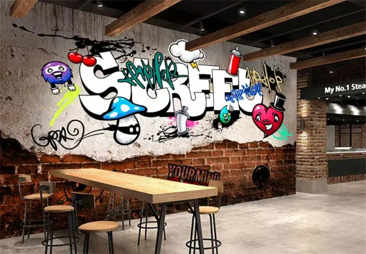 Пользовательские обои 3d фотообои Европейский стиль ретро уличный граффити