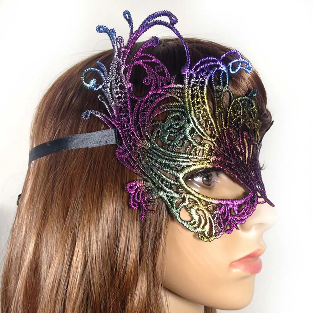 2020 Хэллоуин ослепляющая и Золотая кружевная маска на глаза Сексуальный макияж