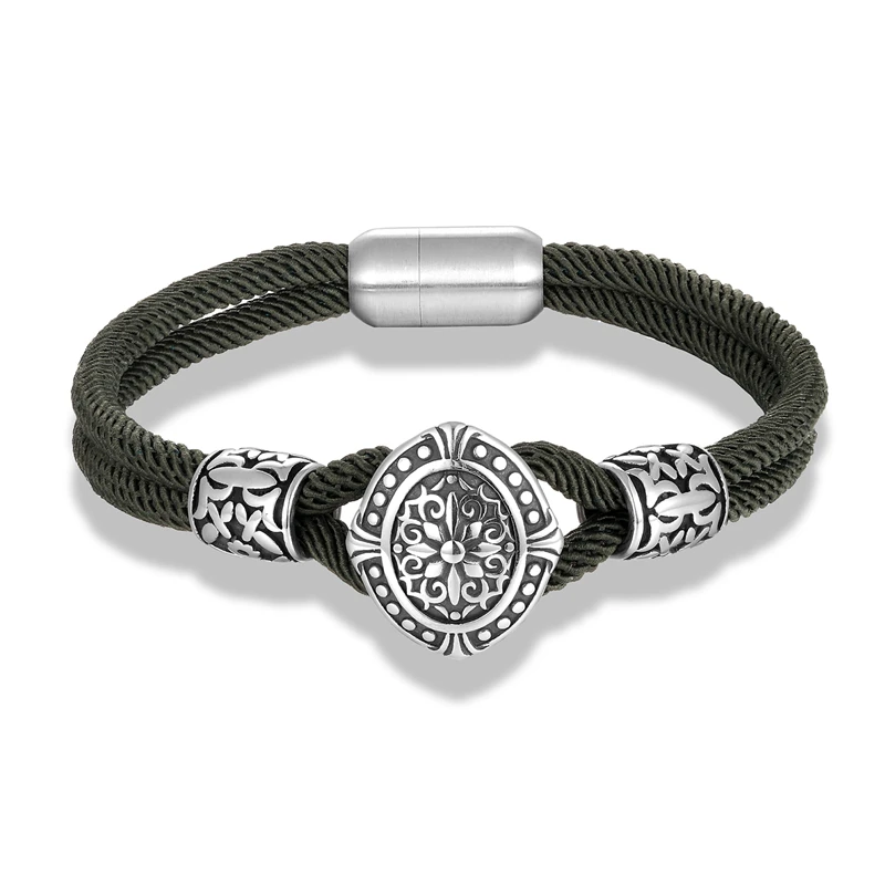 Женский и мужской браслет винтажный из нержавеющей стали в стиле морского флота