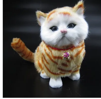 Новое поступление 2015 один шт. 18x15x8 см имитация кота игрушка милая кошачья кукла make
