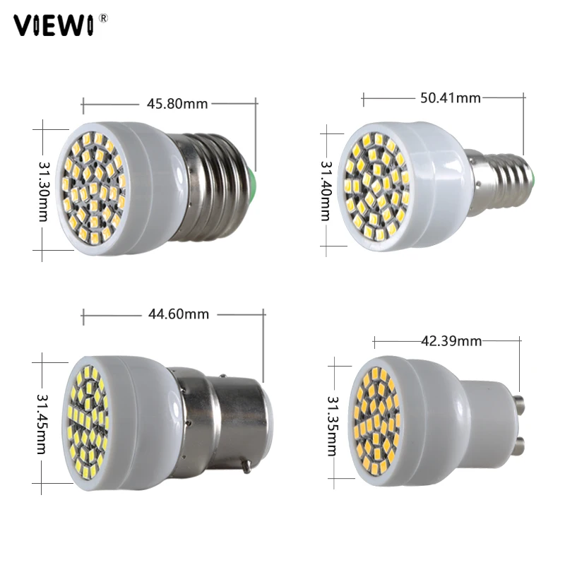4 шт. ampolletas мини светодиодная лампа E14 E27 B22 GU10 3W 110v 220v маленький led светильник