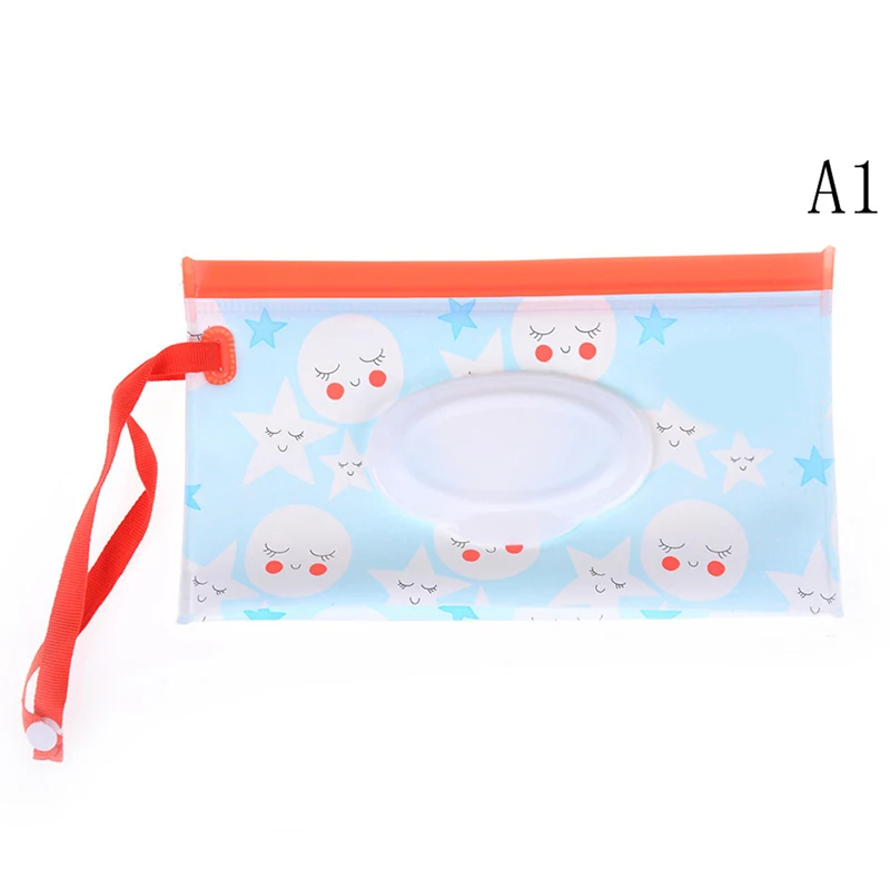 Clamshell Cosmetic Pouch Clutch and Clean Wipes Carrying Case Wet Bag Easy-carry Snap-strap Container | Дом и сад