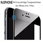 9H глянцевое 3D изогнутое закаленное стекло из углеродного волокна с мягкими краями для iPhone 6 6s Plus защитная пленка для экрана телефона iPhone 7 7 Plus