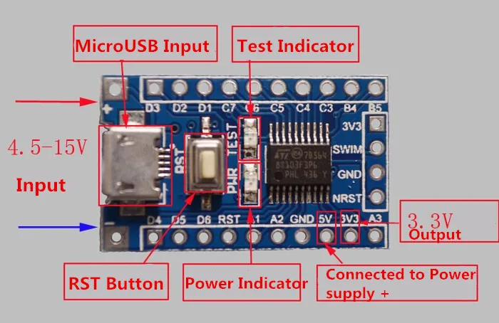 Wqscosea Q8S 20 STM8S003F3P6 ARM STM8 Минимальный Системы модуль макетной платы для Arduino|minimum system