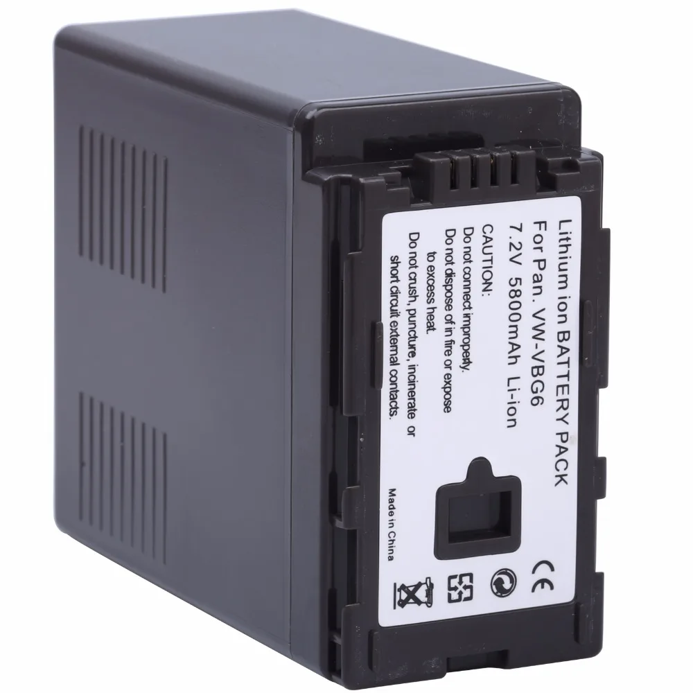2 шт. VW-VBG6 VW VBG6 VWVBG6 Батарея для цифрового фотоаппарата Panasonic AG-AC7 AG-AC130A AG-AC160A AF100 HMC40