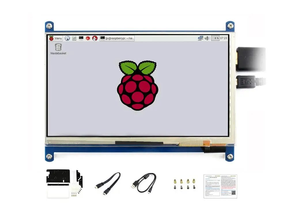  7  HDMI (C) Waveshare,  ,    1024*600,  Raspberry Pi  Banana Pi, Windows 10/8, 1/8/7