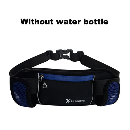 no bottle Поясные Сумки для бега, 2 бутылки для воды, для походов, фитнеса, мужчин и женщин, для спортзала, легкие поясные сумки, женские спортивные поясные сумки - Цвет: no bottle