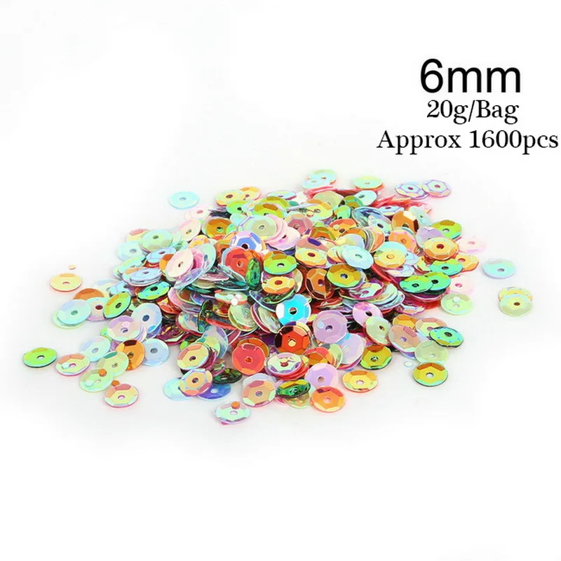 3/4/5/6mm Round Cup Sequin For Clothing Accssory Craft Scrapbooking Paillettes Wedding Art Decoration Jewelry Making DIY | Украшения и