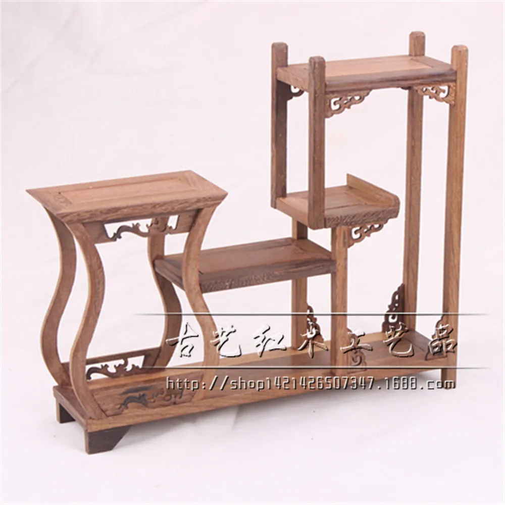 Чайный чайник из красного дерева старинная зеркальная полка маленькая