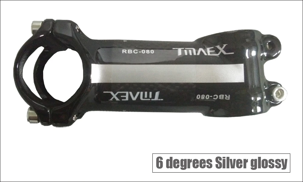 Silver 6degrees100mm TMAEX велосипед Алюминиевый стебель сплава стойка велосипеда стволовых MTB дорожный велосипед 31,8 мм угол 6/17 Bicicleta Tallo Bicicleta potencia - Цвет: Silver 6degrees100mm