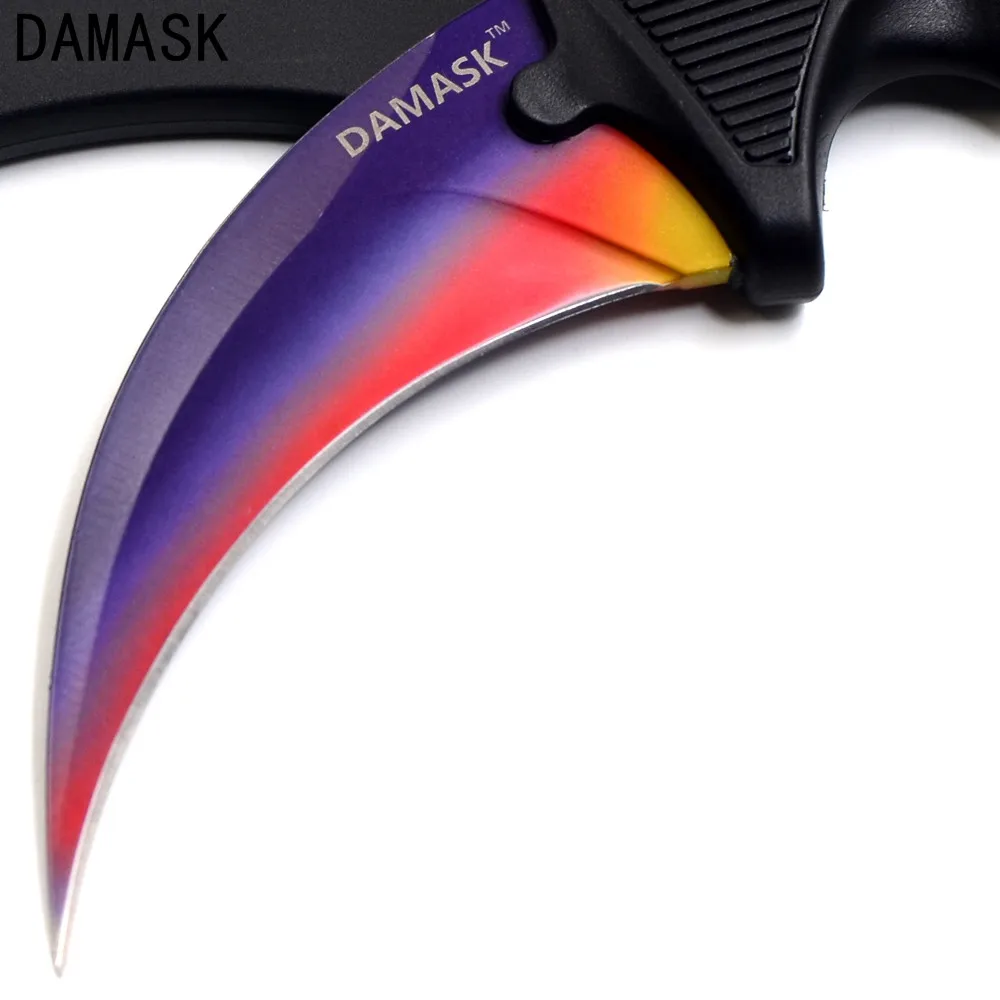 Популярные дамасской бренд Counter Strike CSGO Sharp Karambit Ножи практические персональный