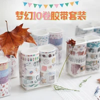 10 rollsset stationery wholesale variety of cartoon dreams washi paper tape diy scrapbooking material decoration stickers