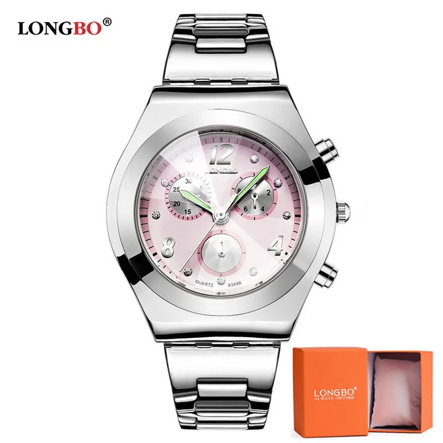 pink 3 Бренд LONGBO новые женские часы Роскошные модные женские кварцевые часы Классические водонепроницаемые женские наручные часы Reloj Mujer 8399 - Цвет: pink 3