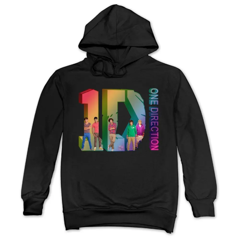 Мужская С Длинным Рукавом One1D Направлении Толстовка Капюшоном-Черный | одежда