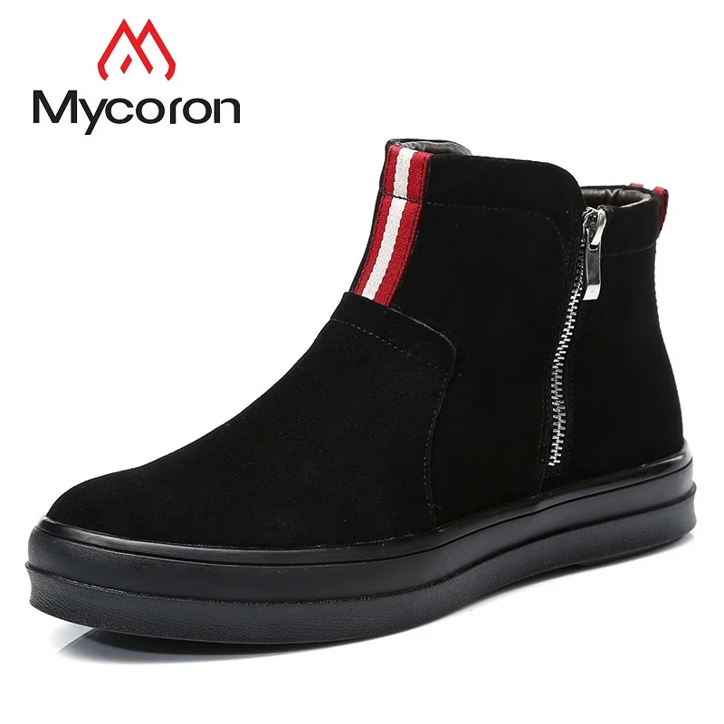MYCORON/Новинка мужская обувь черные модные удобные ботинки челси высокое качество