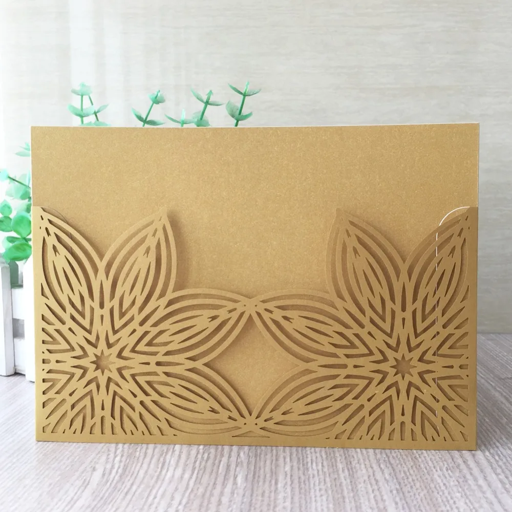 

20pcs/lot New Arrival Laser Cut Wedding Cards Invitation 2019 Flower Pattern Birthday Party Invitations Greeting Blessing Card