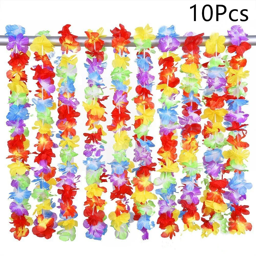 Wreath 10pcs 1 шт. Гавайская Юбка Искусственный лист хула вечерние украшения для вечеринки в гавайском стиле для взрослых Гавайское танцевальное платье пляжное праздничное фото, W - Цвет: Wreath 10pcs