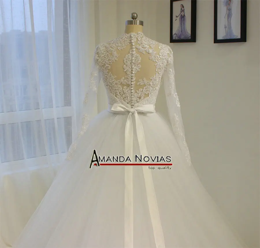 Роскошное свадебное платье со съемным шлейфом 100% реальные фотографии Amanda Novias |