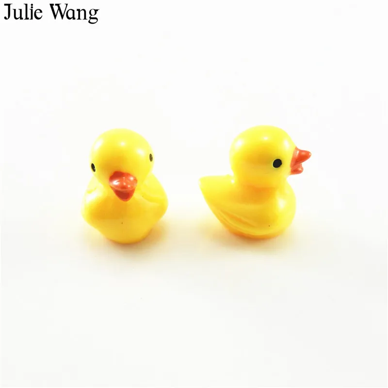 Julie Wang 10 шт. милые желтые подвески из мультфильма сделай сам смолы фурнитура для
